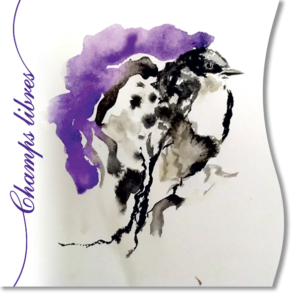 Etiquette de vin bio du Luberon - rouge "Champs libres"