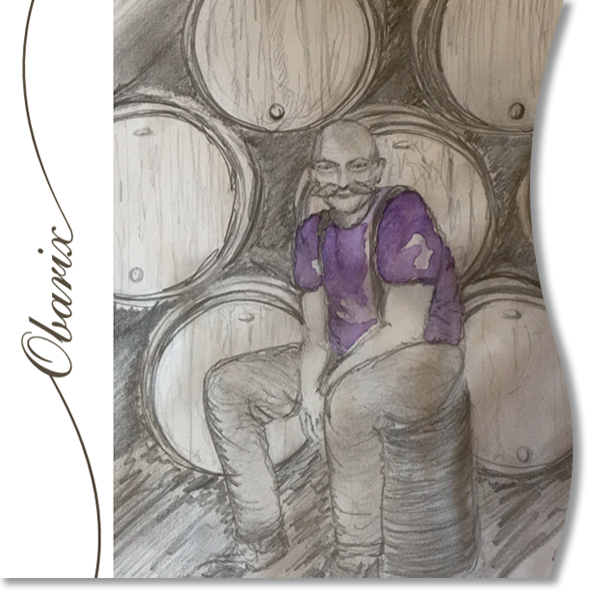 Étiquette vin rouge du Luberon "Obarix"